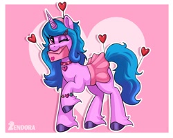 Size: 1250x1000 | Tagged: safe, artist:zendoratpw, imported from derpibooru, izzy moonbow, pony, unicorn, spoiler:g5, spoiler:my little pony: tell your tale, spoiler:tyts01e44, female, g5, heart, hearts and hooves day, letter, mare, mouth hold, my little pony: tell your tale, secret ad-mare-er, solo