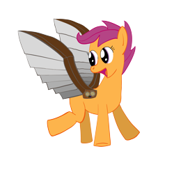 Size: 2500x2500 | Tagged: safe, artist:nonnyanon, scootaloo, drawthread, female, filly, wings