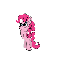 Size: 4000x4000 | Tagged: safe, artist:nonnyanon, pinkie pie, female, mare, sketch, thinking