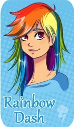 Size: 235x400 | Tagged: dead source, safe, imported from derpibooru, rainbow dash, human, humanized, tan skin