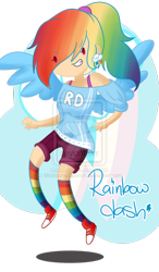 Size: 400x685 | Tagged: safe, artist:cosmicponye, imported from derpibooru, rainbow dash, human, converse, humanized, light skin, shoes, simple background, transparent background