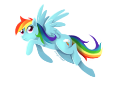 Size: 3507x2480 | Tagged: safe, artist:shingo-hayasa, imported from derpibooru, rainbow dash, pegasus, pony, flying, simple background, solo, transparent background