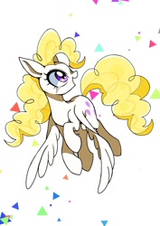 Size: 1075x1518 | Tagged: safe, artist:stacy_165cut, imported from derpibooru, surprise, pegasus, pony, flying, simple background, smiling, solo, white background