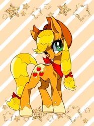 Size: 1075x1440 | Tagged: safe, artist:stacy_165cut, imported from derpibooru, applejack, earth pony, pony, solo, standing