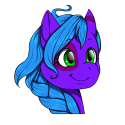 Size: 688x688 | Tagged: safe, artist:natt333, imported from derpibooru, oc, oc:violet aura, pegasus, pony, bust, commissioner:solar aura, portrait, simple background, solo, transparent background