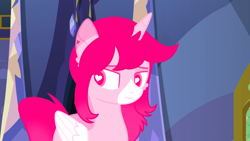 Size: 1280x720 | Tagged: safe, artist:fuckomcfuck, edit, edited screencap, imported from derpibooru, screencap, oc, oc only, oc:lovecore, alicorn, pony, heart, heart eyes, solo, twilight's castle, wingding eyes