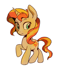 Size: 1191x1381 | Tagged: safe, artist:yanming98294, imported from derpibooru, sunset shimmer, pony, unicorn, female, mare, raised hoof, simple background, solo, white background