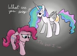 Size: 1636x1200 | Tagged: safe, artist:nonnyanon, pinkie pie, princess celestia