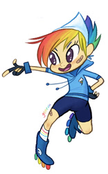 Size: 450x721 | Tagged: safe, artist:schematichands, imported from derpibooru, rainbow dash, human, humanized