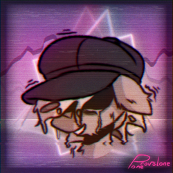 Size: 640x640 | Tagged: safe, artist:provolonepone, imported from derpibooru, oc, oc:peetzer, earth pony, food pony, original species, pizza pony, pony, 80s, crying, food, hat, pizza, ponified, retro, solo, vaporwave, vhs