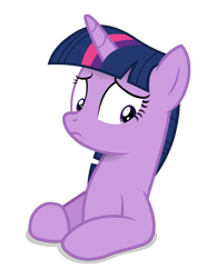 Size: 2866x3701 | Tagged: safe, artist:gypsykumquat, imported from derpibooru, twilight sparkle, pony, inkscape, sad face, shading, show accurate, simple background, solo, transparent background, vector