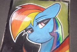 Size: 3392x2314 | Tagged: safe, imported from derpibooru, rainbow dash, bust, solo, traditional art