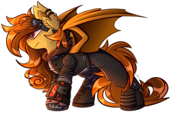 Size: 1800x1200 | Tagged: safe, artist:starcasteclipse, imported from derpibooru, oc, oc only, oc:autumn breeze, bat pony, pony, fallout equestria, simple background, solo, transparent background