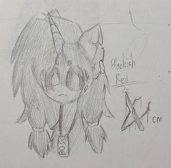 Size: 3344x3288 | Tagged: safe, imported from derpibooru, oc, oc only, oc:blackish red, monster pony, original species, spiderpony, unicorn, fanfic:spider equestria, female, mare, traces