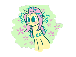 Size: 2160x1620 | Tagged: safe, artist:dreamcatchintilldawn, imported from derpibooru, fluttershy, pony, unicorn, female, partial background, race swap, solo, transparent background, unicorn fluttershy