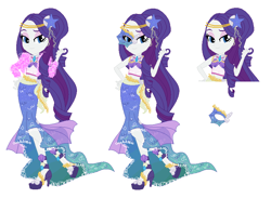 Size: 828x606 | Tagged: safe, artist:lovemonsterhigh123, imported from twibooru, rarity, mermaid, equestria girls, carnival, clothes, high heel shoes, image, jacket, jewelry, long hair, long skirt, mask, necklace, png, skirt