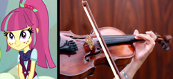 Size: 1280x585 | Tagged: safe, artist:weyantonio26, imported from twibooru, sour sweet, twilight sparkle, alicorn, equestria girls, bow (instrument), electric guitar, female, guitar, image, meme, musical instrument, needs more jpeg, violin, violin bow