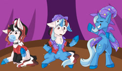 Size: 1280x748 | Tagged: safe, artist:detectivecoon, imported from derpibooru, trixie, oc, pony, unicorn, character to character, female, mare, transformation, transformation sequence