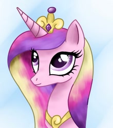 Size: 550x625 | Tagged: safe, artist:pumpkinpetalpie, imported from derpibooru, princess cadance, pony, bust, female, solo