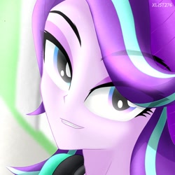 Size: 1024x1024 | Tagged: safe, artist:xlist276, imported from derpibooru, starlight glimmer, human, equestria girls, eye clipping through hair, eyebrows, eyebrows visible through hair, female, solo