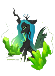 Size: 2350x3269 | Tagged: safe, artist:alrumoon_art, imported from derpibooru, queen chrysalis, changeling, pony, female, mare, simple background, solo, transparent background