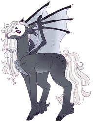 Size: 2188x2858 | Tagged: safe, artist:sleepy-nova, imported from derpibooru, oc, bat pony, pony, phantom of the opera, simple background, solo, transparent background