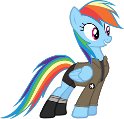 Size: 2844x2737 | Tagged: safe, artist:edy_january, edit, imported from derpibooru, vector edit, rainbow dash, pegasus, pony, boots, clothes, girls und panzer, hoodie, jacket, link, link in description, marine, marines, military, military uniform, new york, pants, saunders, shoes, simple background, soldier, solo, stockings, tomboy, transparent background, uniform, united states, vector