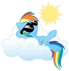 Size: 1995x2048 | Tagged: safe, imported from derpibooru, rainbow dash, pegasus, pony, cloud, design, female, mare, official, on a cloud, shirt design, simple background, sitting, sitting on a cloud, solo, sun, transparent background, zazzle