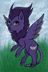 Size: 3600x5400 | Tagged: safe, artist:thecommandermiky, imported from derpibooru, oc, oc:miky command, cheetah, hybrid, pegasus, pony, chest fluff, pegasus oc, smiling, solo, spread wings, wings