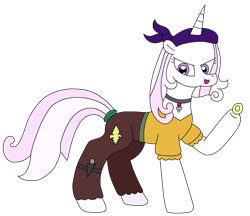 Size: 2409x2082 | Tagged: safe, artist:supahdonarudo, imported from derpibooru, fleur-de-lis, unicorn, bandana, coin, holding, jewelry, necklace, pirate, simple background, transparent background