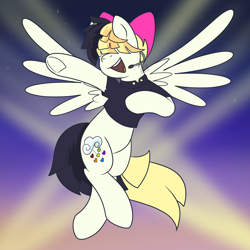 Size: 2000x2000 | Tagged: safe, alternate version, artist:emmett, imported from derpibooru, songbird serenade, pegasus