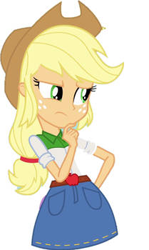 Size: 209x350 | Tagged: safe, artist:movieliker236, edit, edited screencap, imported from derpibooru, screencap, applejack, human, equestria girls, female, not a vector, simple background, solo, white background