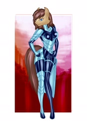 Size: 1304x1889 | Tagged: safe, alternate version, artist:c91industries, imported from derpibooru, oc, oc only, oc:latch, anthro, earth pony, unguligrade anthro, earth pony oc, female, latex, latex suit, simple background, solo, white background