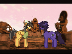 Size: 4000x3000 | Tagged: safe, artist:sleepymist, imported from derpibooru, daring do, oc, oc:mist avalon, statue