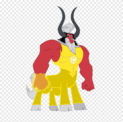 Size: 900x894 | Tagged: safe, imported from derpibooru, lord tirek, centaur, taur, alpha channel, cloven hooves, dc comics, glowing, glowing fist, male, nose piercing, nose ring, piercing, solo, yellow lantern