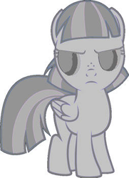 Size: 254x350 | Tagged: safe, artist:movieliker236, edit, edited screencap, imported from derpibooru, screencap, wind sprint, pony, female, petrification, simple background, solo, turned to stone, unamused, white background, wind sprint is not amused