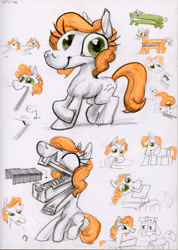 Size: 2841x4000 | Tagged: safe, artist:ja0822ck, imported from derpibooru, object pony, original species, pony, ponified, simple background, staple, stapler, traditional art