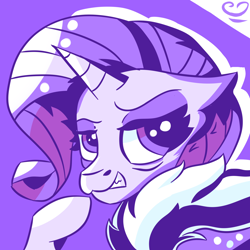 Size: 2000x2000 | Tagged: safe, artist:papacruda09, imported from derpibooru, rarity, pony, unicorn, clothes, coat, costume, eyebrows, female, mare, older, older rarity, simple background, solo
