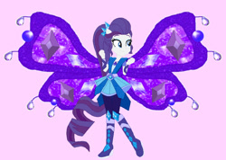 Size: 800x570 | Tagged: safe, artist:glittertiara, imported from derpibooru, rarity, human, equestria girls, boots, crystal guardian, high heel boots, shoes, simple background, solo, wings
