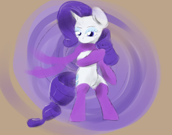 Size: 1278x1007 | Tagged: safe, artist:ricktin, imported from derpibooru, rarity, pony, bipedal, clothes, scarf, solo, stockings, thigh highs
