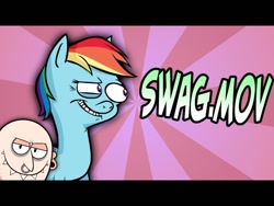 Size: 640x480 | Tagged: safe, artist:hotdiggedydemon, imported from derpibooru, rainbow dash, human, pony, .mov, swag.mov, 2013, artifact, brony history, female, mare, nostalgia, text, youtube link, youtube thumbnail