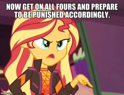 Size: 600x464 | Tagged: safe, artist:mlpfan3991, edit, imported from derpibooru, screencap, sunset shimmer, human, equestria girls, caption, female, image macro, meme, solo, text