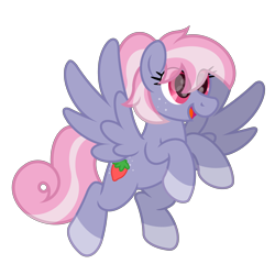 Size: 3800x3800 | Tagged: safe, artist:ponkus, imported from derpibooru, oc, oc only, oc:strawberry pristine, pegasus, pony, female, mare, simple background, solo, transparent background