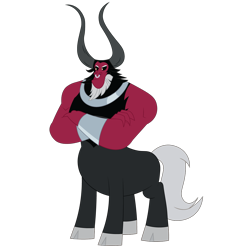 Size: 1200x1200 | Tagged: safe, artist:prixy05, imported from derpibooru, lord tirek, centaur, taur, beard, bracer, cloven hooves, facial hair, male, nose piercing, nose ring, piercing, simple background, solo, transparent background, vector