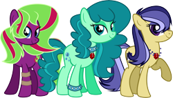 Size: 11779x6706 | Tagged: safe, artist:shootingstarsentry, imported from derpibooru, oc, oc only, earth pony, pony, absurd resolution, base used, female, magical lesbian spawn, mare, offspring, parent:adagio dazzle, parent:aria blaze, parent:juniper montage, parent:sonata dusk, parent:vignette valencia, parent:wallflower blush, simple background, transparent background