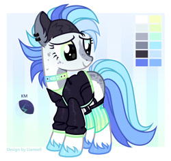 Size: 1280x1210 | Tagged: safe, artist:liannell, imported from derpibooru, oc, oc only, earth pony, pony, base used, clothes, collar, female, hoodie, mare, solo