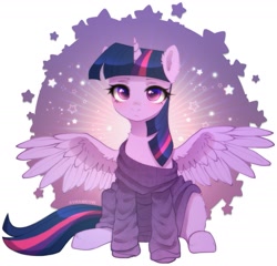 Size: 2201x2112 | Tagged: safe, alternate version, artist:avrameow, imported from derpibooru, twilight sparkle, alicorn, pony, alternate character, clothes, cute, ear fluff, female, mare, oversized clothes, simple background, solo, sweater, twiabetes, twilight sparkle (alicorn), white background