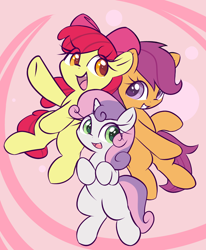 Size: 1234x1498 | Tagged: safe, anonymous artist, imported from derpibooru, apple bloom, scootaloo, sweetie belle, earth pony, pegasus, pony, unicorn, adorabloom, apple bloom's bow, blank flank, bow, cute, cutealoo, cutie mark crusaders, diasweetes, female, filly, foal, hair bow, trio