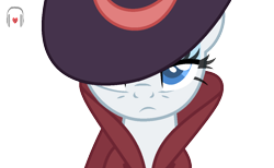 Size: 1172x720 | Tagged: safe, artist:alyssaricepony, imported from derpibooru, rarity, pony, unicorn, rarity investigates, base, clothes, detective, detective rarity, hat, looking at you, simple background, solo, transparent background
