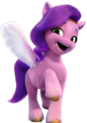 Size: 421x593 | Tagged: safe, imported from twibooru, pipp petals, pegasus, pony, g5, image, my little pony: make your mark, png, royalty, simple background, transparent background